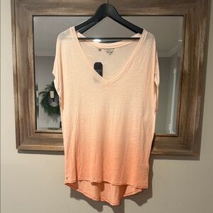Guess Women's Ombre Peach Short Sleeve Top